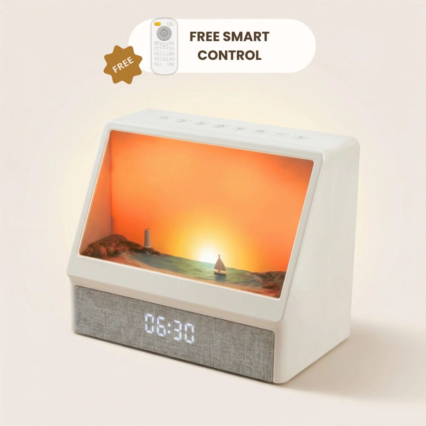 Sunrise Alarm Clock Wake Light – Natural Light Sleep Aid with Sound & Sunrise Simulation