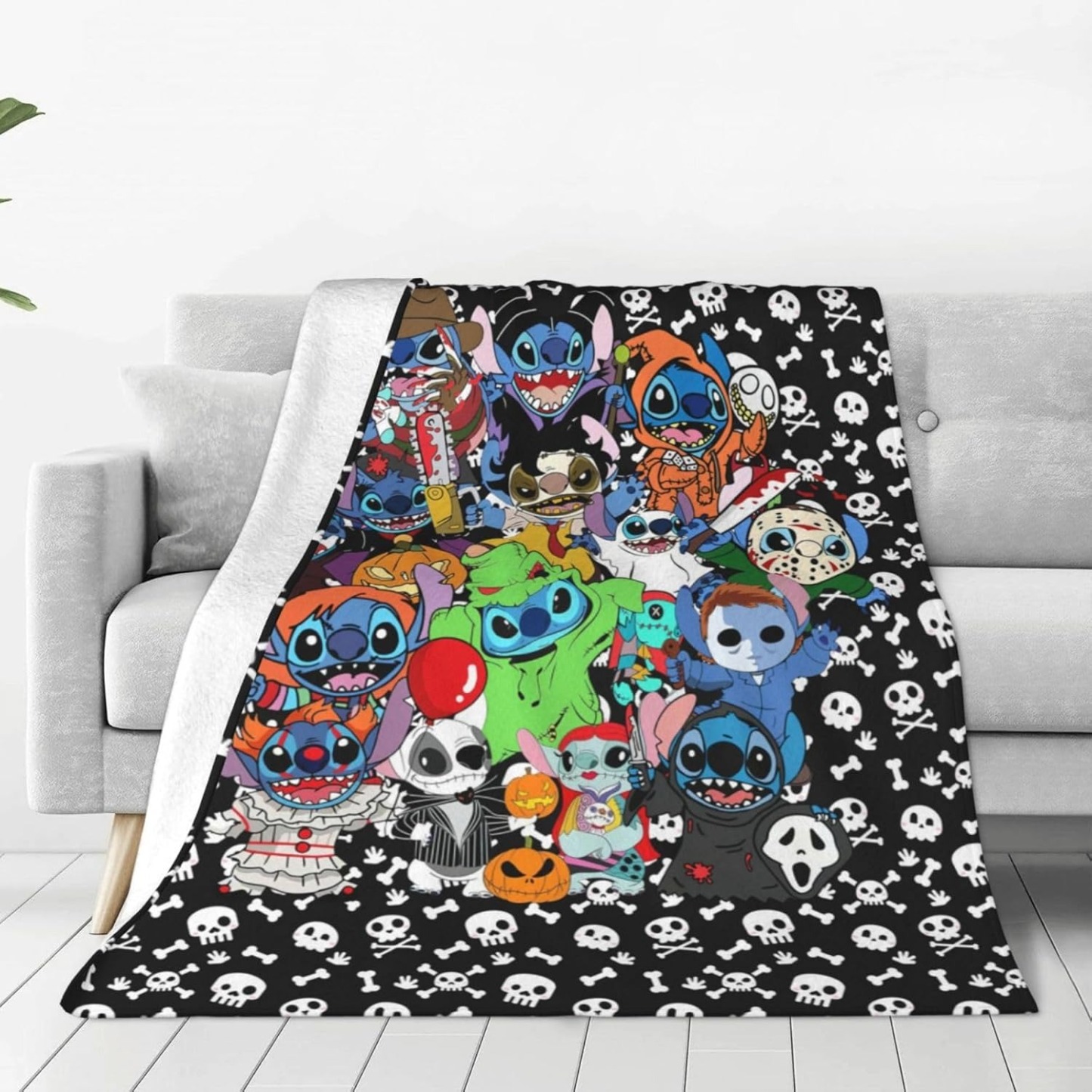 Halloween Cartoon Flannel Blanket