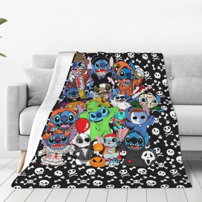 Halloween Cartoon Flannel Blanket