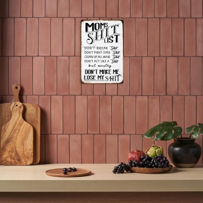 Funny Bathroom Wall Sign – “Mom’s List Don’t Break” Metal Toilet Decor 🚽😂