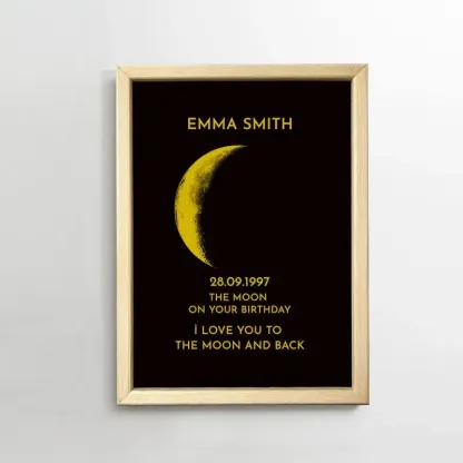 Custom Art Real Moon Phase