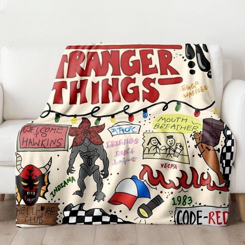 Stranger Things Season 5 and Collage Flannel Blanket