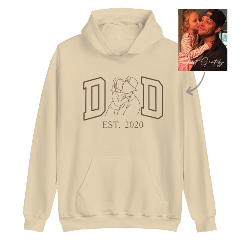 Personalized Photo Outline DAD Sweatshirt