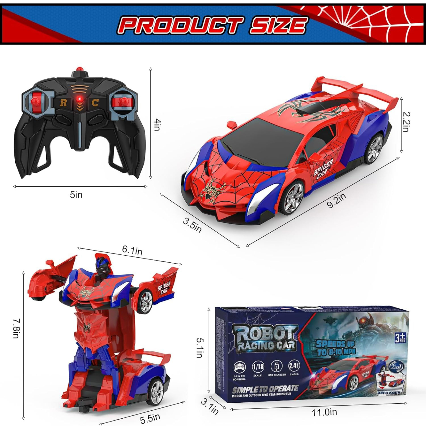 Spider Remote Control Robot Car