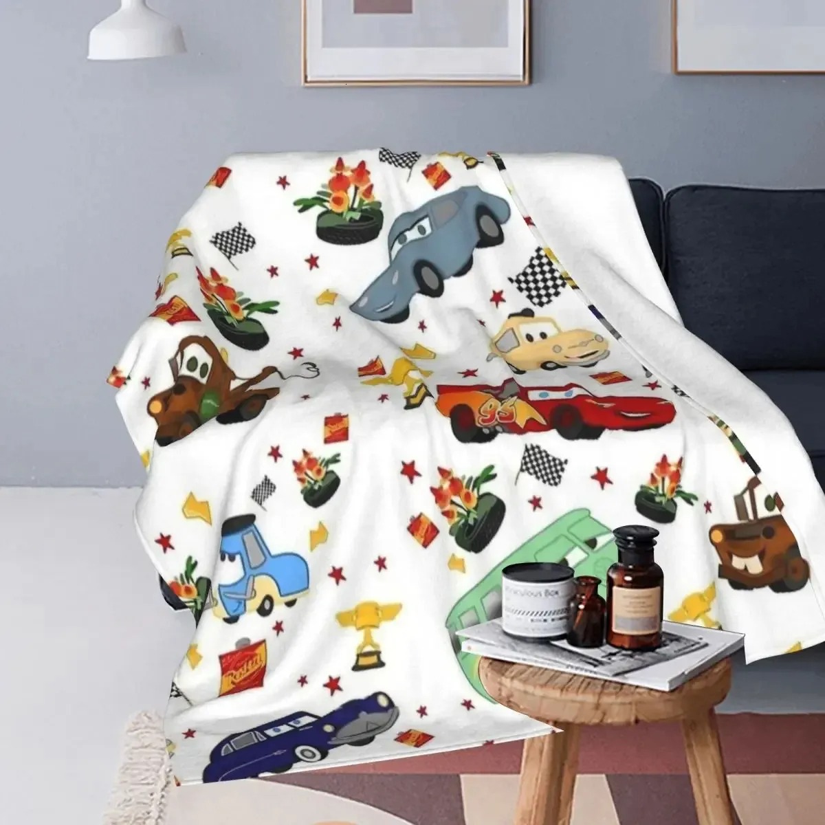 Cartoon Car Pattern Blanket