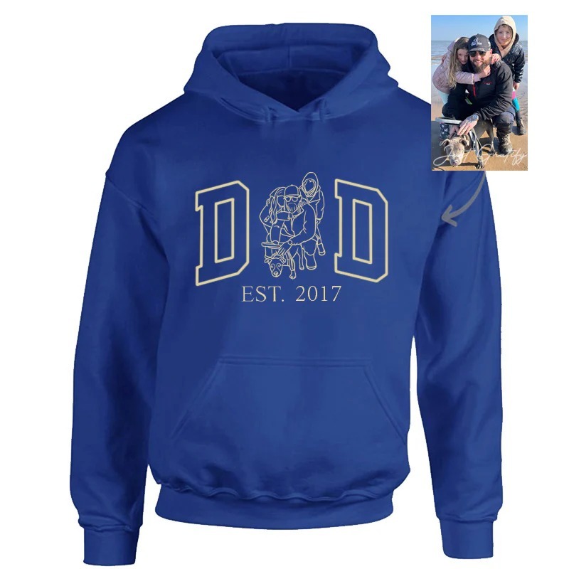 Personalized Photo Outline DAD Sweatshirt
