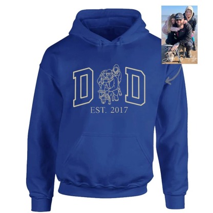 Personalized Photo Outline DAD Sweatshirt