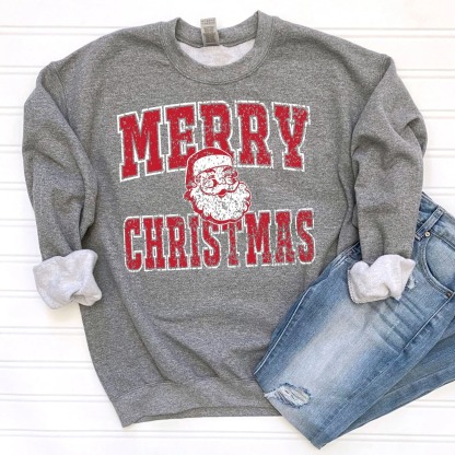 Merry Christmas Vintage Santa Crewneck Sweatshirt