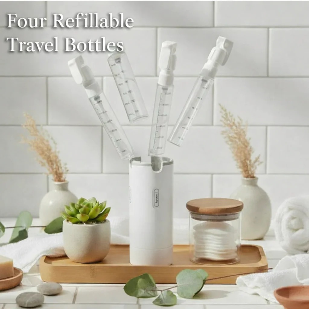 4-in-1 Travel Toiletry Dispenser Bottle