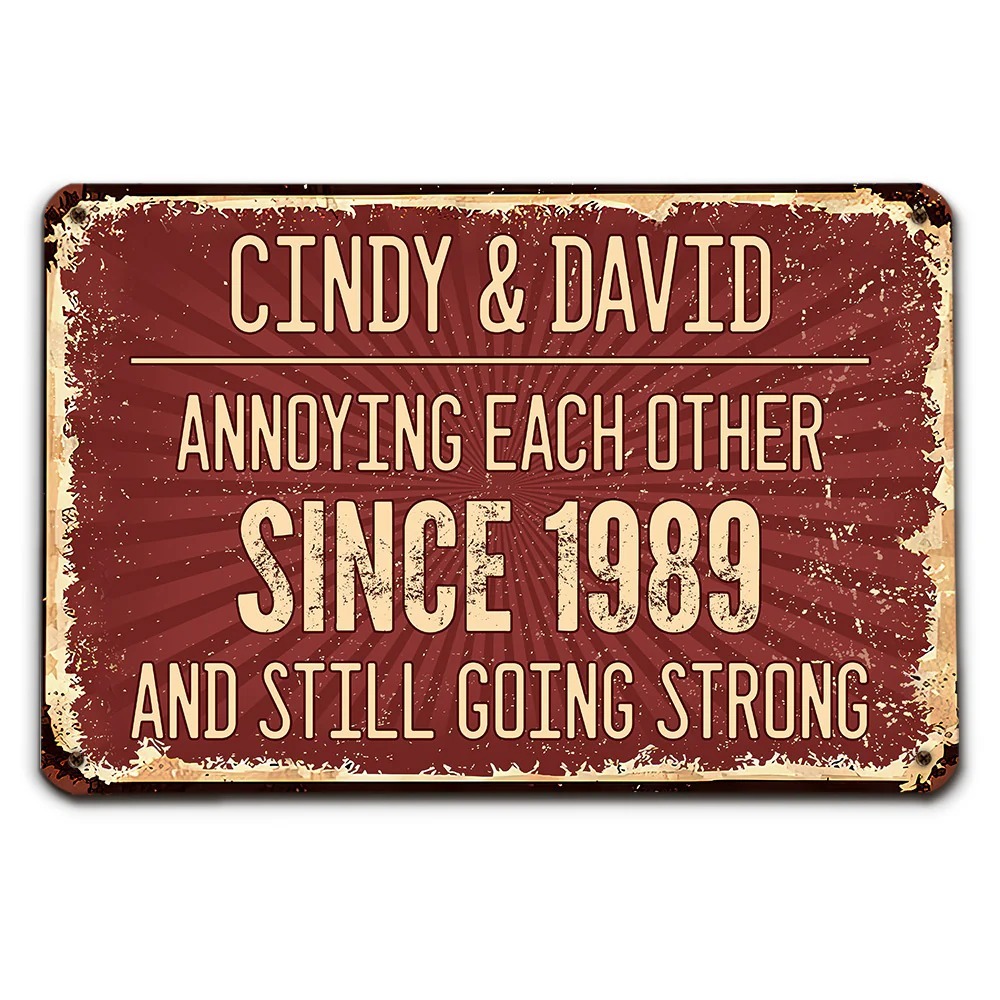 Annoying Each Other - Personalized Custom Metal Sign