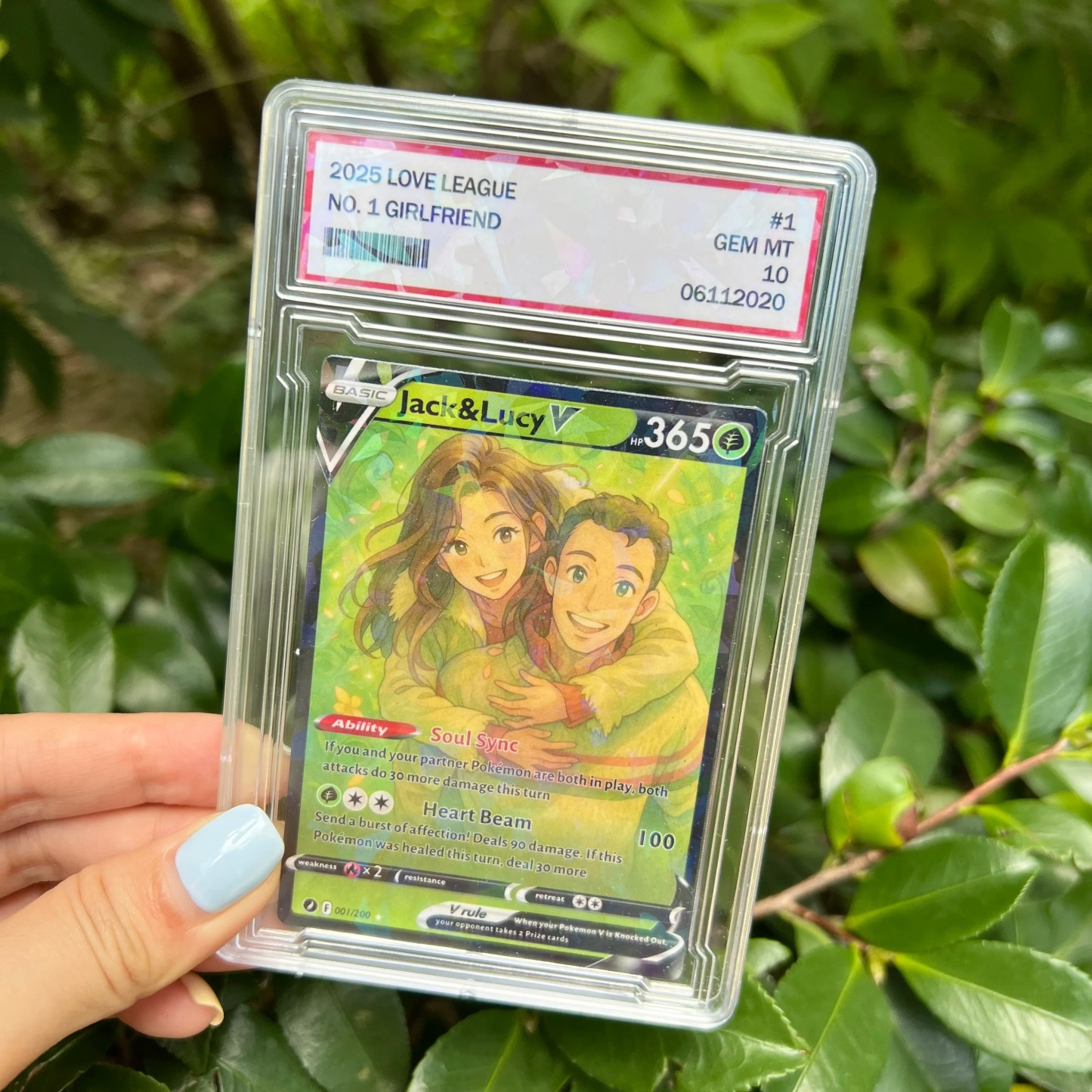 Custom Anime PokeLove 8 Types V Card For Couples