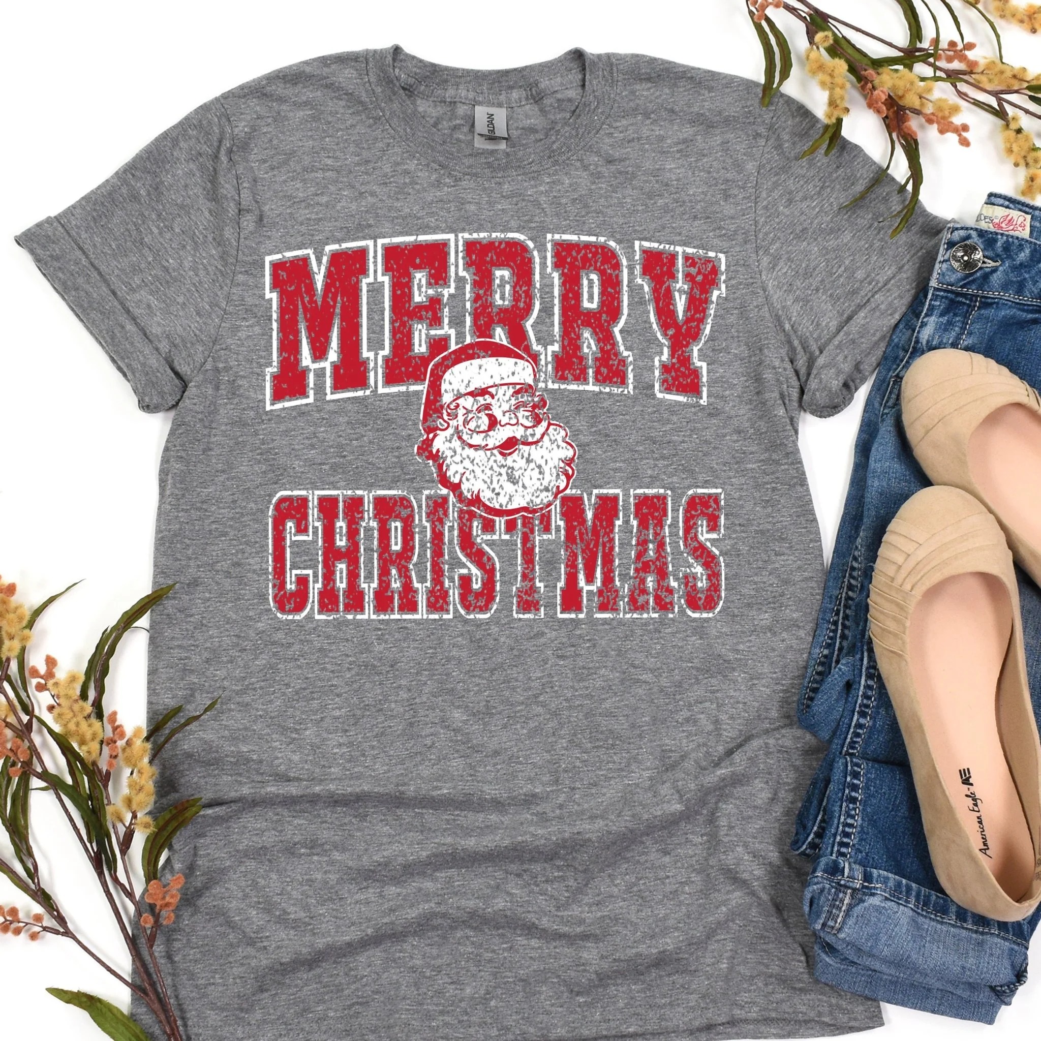 Merry Christmas Vintage Santa Crewneck Sweatshirt