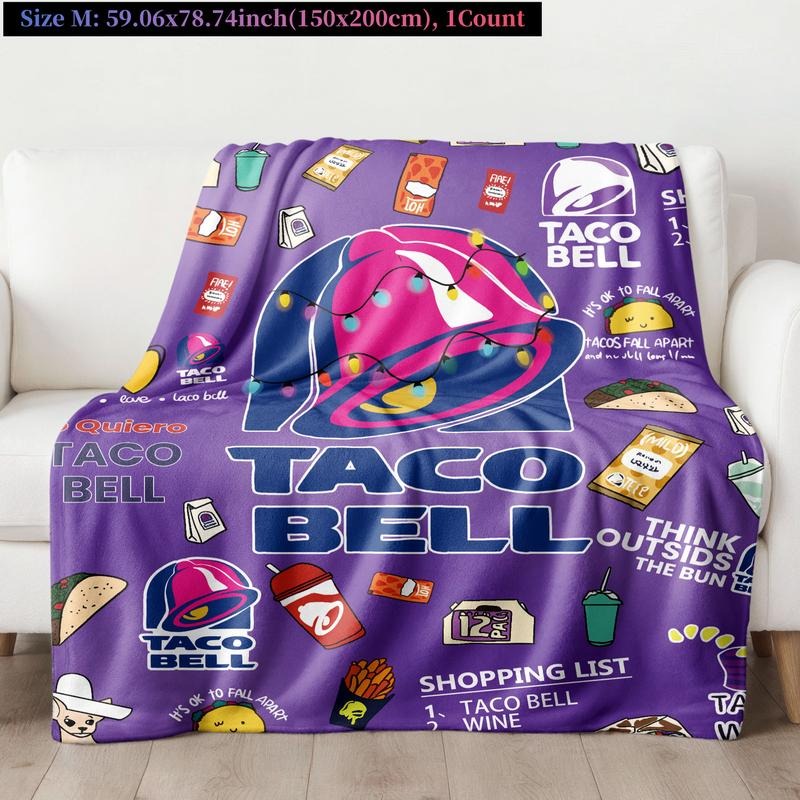 Taco Bell Themed Flannel Blanket