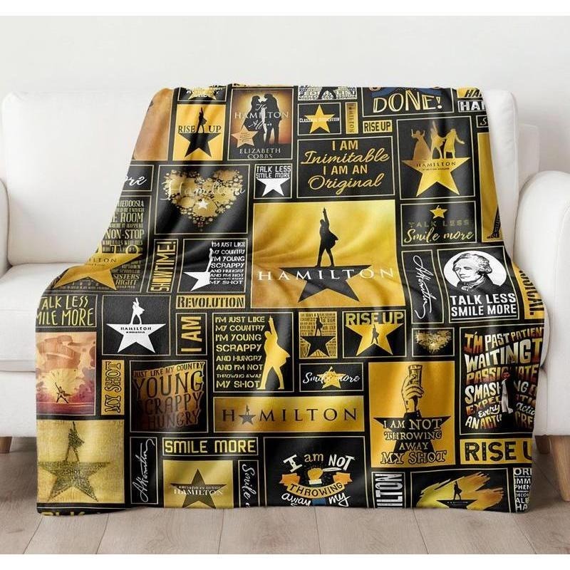 Hamilton Musical Fan Soft Flannel Blanket