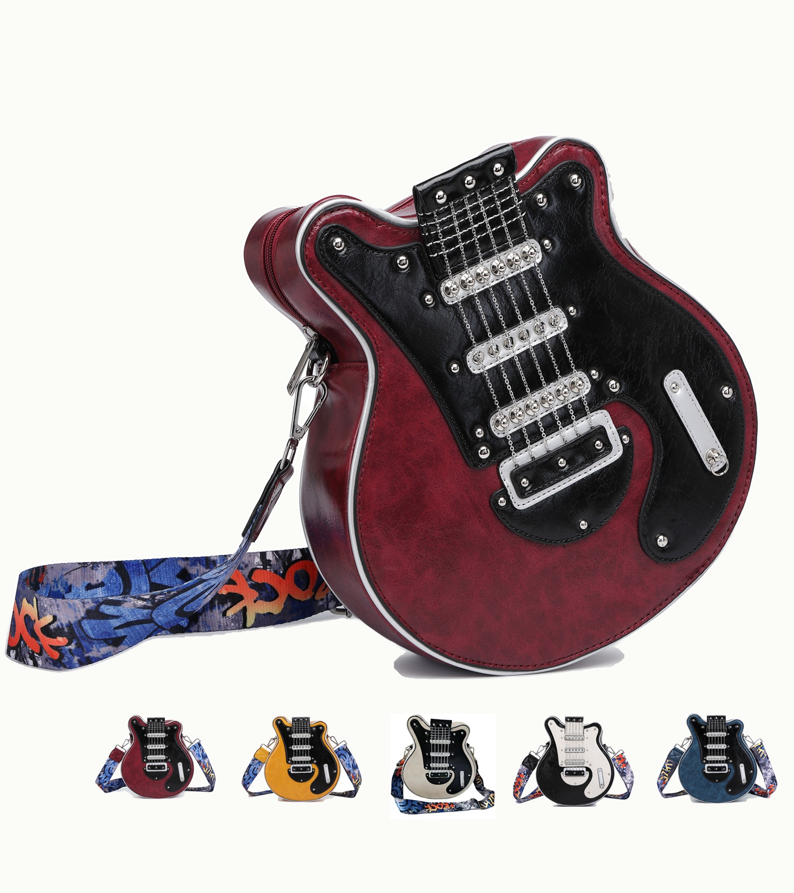 Guitar Crossbody Bag – Trendy Mini Shoulder Purse for Music Lovers