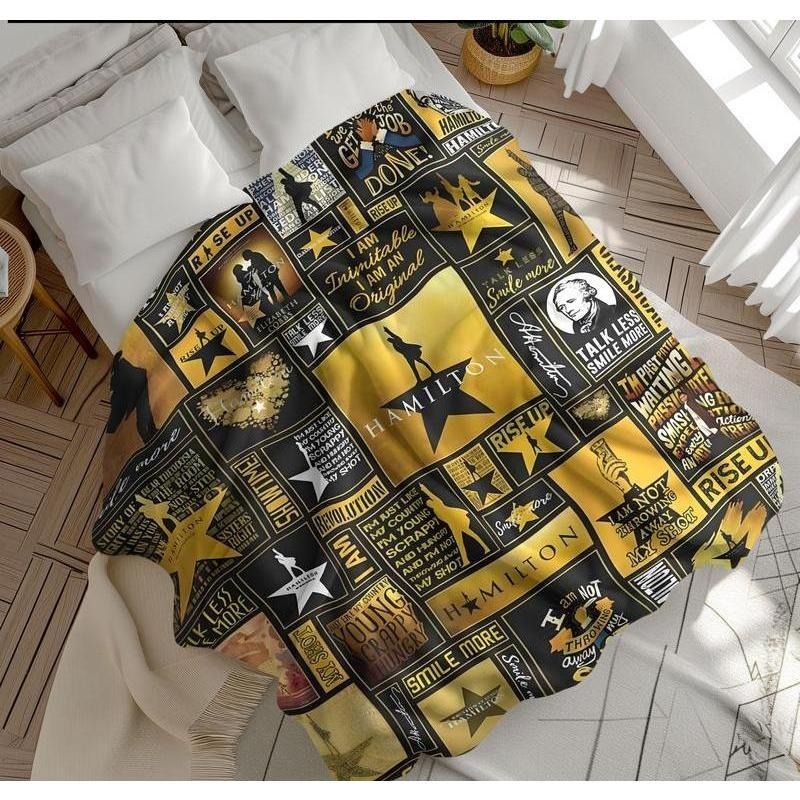 Hamilton Musical Fan Soft Flannel Blanket