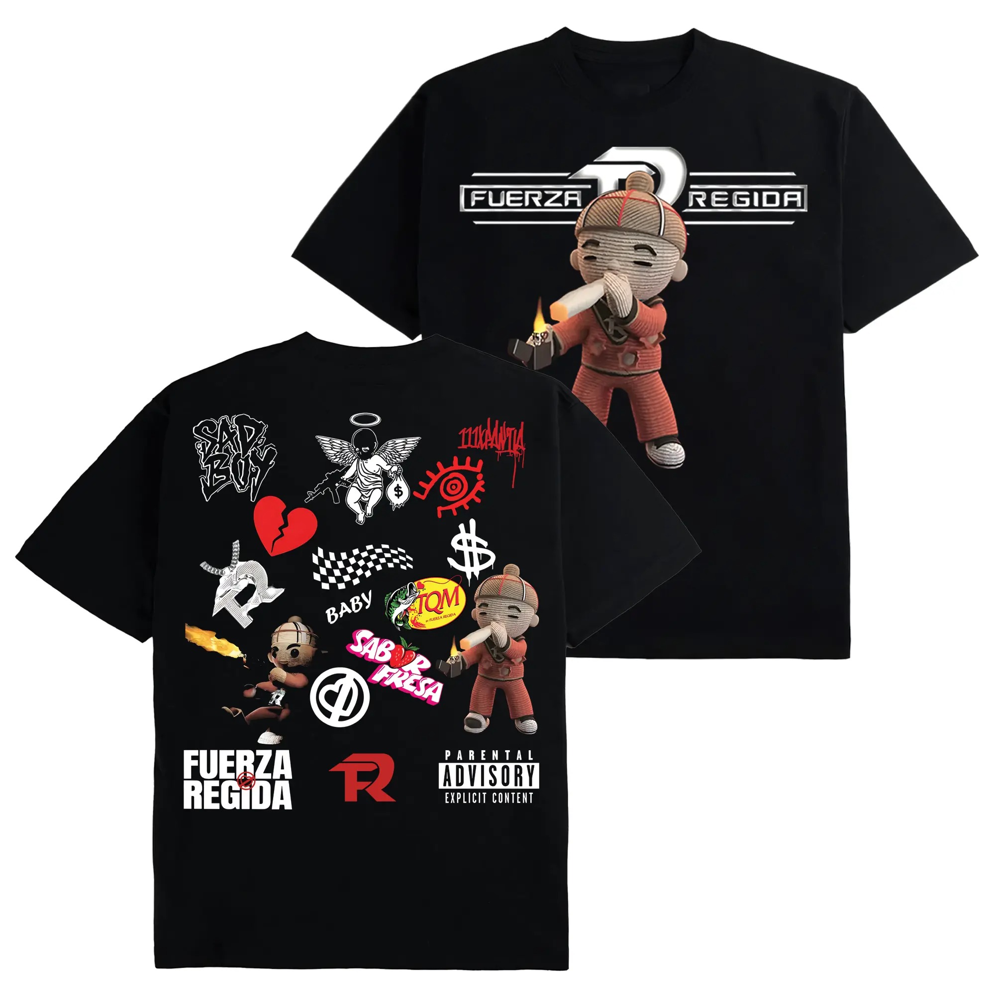 Fuerza Regida Vintage Album Graphic T-Shirt Hoodie – Y2K Streetwear Style