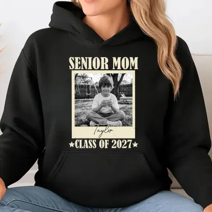 Personalized Senior Mom Photo & Name T-Shirt 