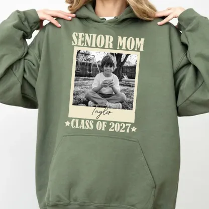 Personalized Senior Mom Photo & Name T-Shirt 