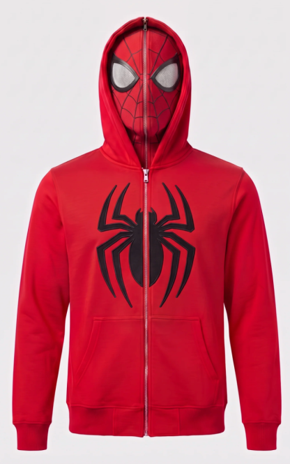 Spider Hero Full-Zip Mask Hoodie