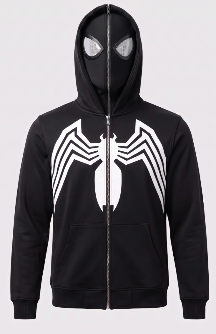 Spider Hero Full-Zip Mask Hoodie