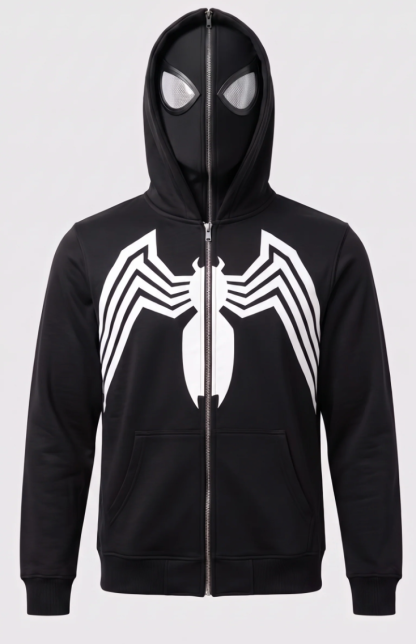 Spider Hero Full-Zip Mask Hoodie