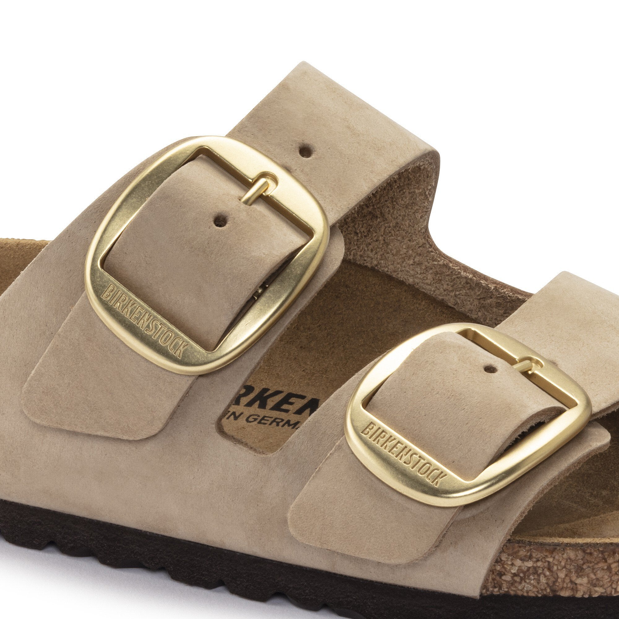Women's  Birkethtnstock - Arizona Big Buckle Nubucklæder - Sandcastle