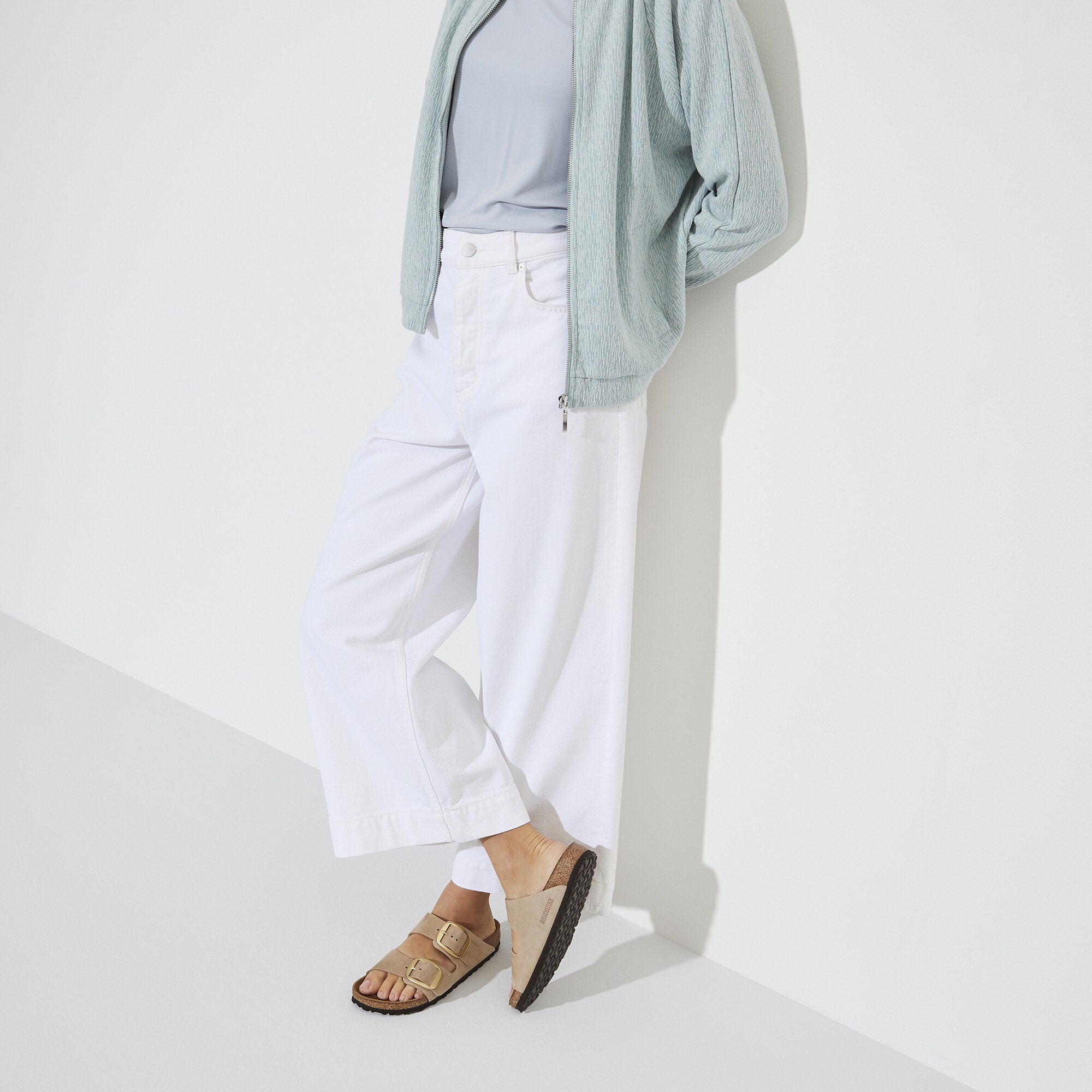 Women's  Birkethtnstock - Arizona Big Buckle Nubucklæder - Sandcastle