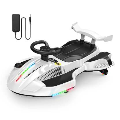 Mașinuță electrică de 12V cu pedală, copii cu vârsta de 3 ani și peste, roți anti-răsturnare intermitente, Bluetooth, Music2, mașinuță Devil Drift