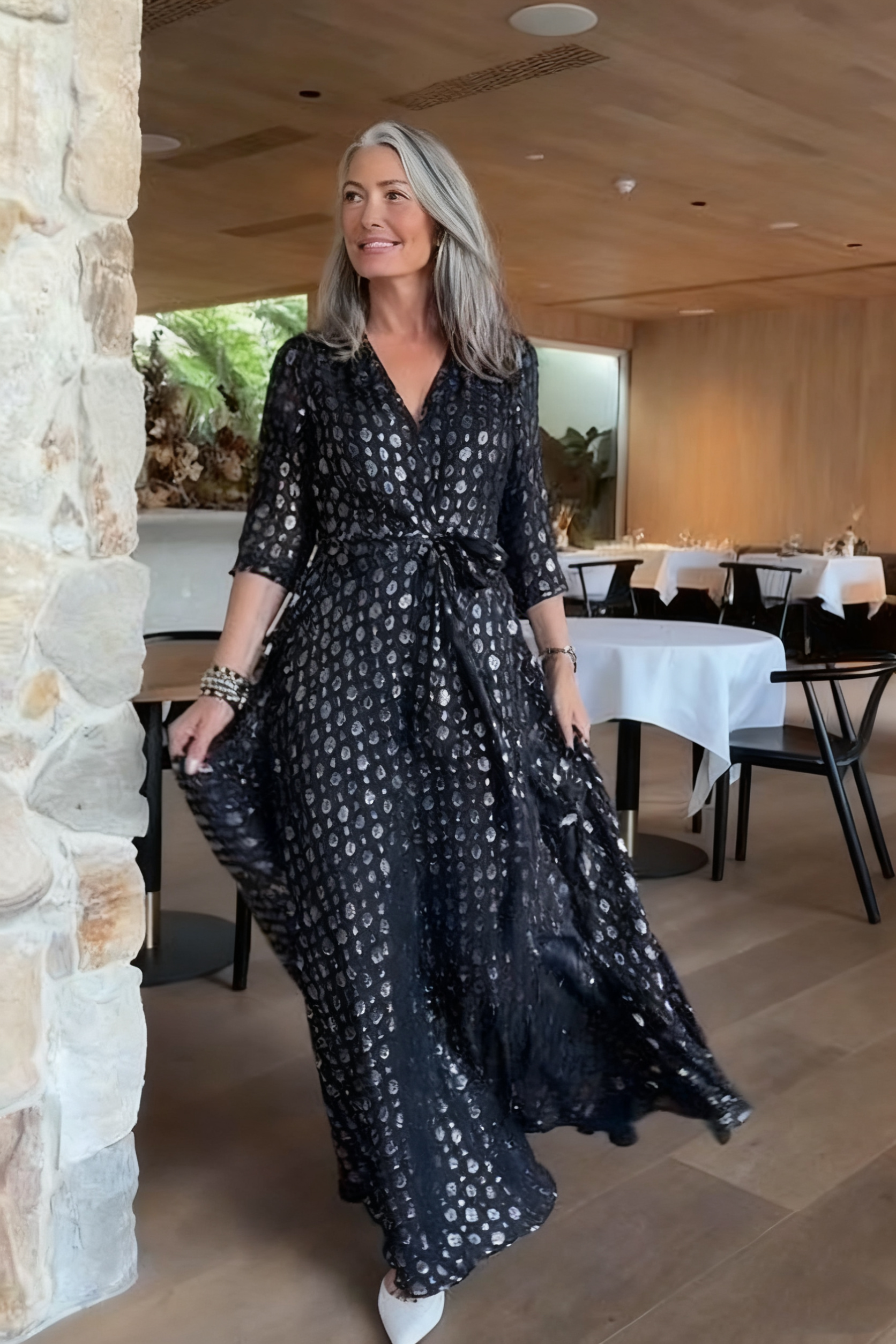 💥Promocja! Suknia Otwierana z Wzorem – Styl Timeless i Glamour w Jednym, Łatwiej Niż Kiedykolwiek🧚‍♀️