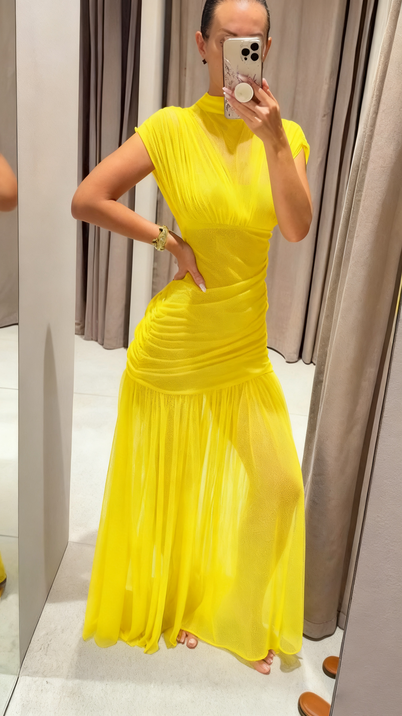 Suknia z tulle, silueta dopasowana, detale drapieżne👗 Fashion Hit! Super Oferta na Stylową Formę 🎉