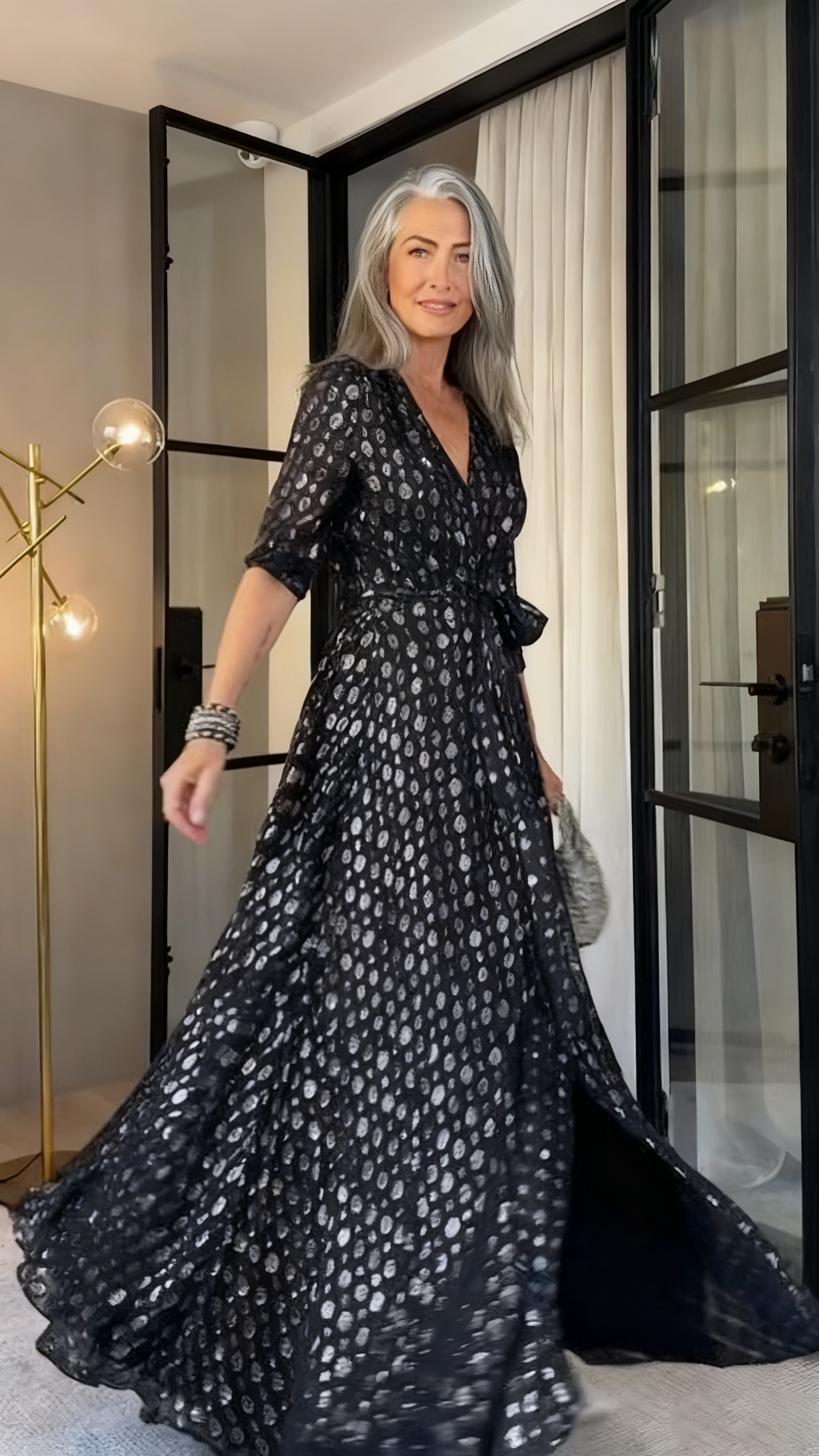 💥Promocja! Suknia Otwierana z Wzorem – Styl Timeless i Glamour w Jednym, Łatwiej Niż Kiedykolwiek🧚‍♀️