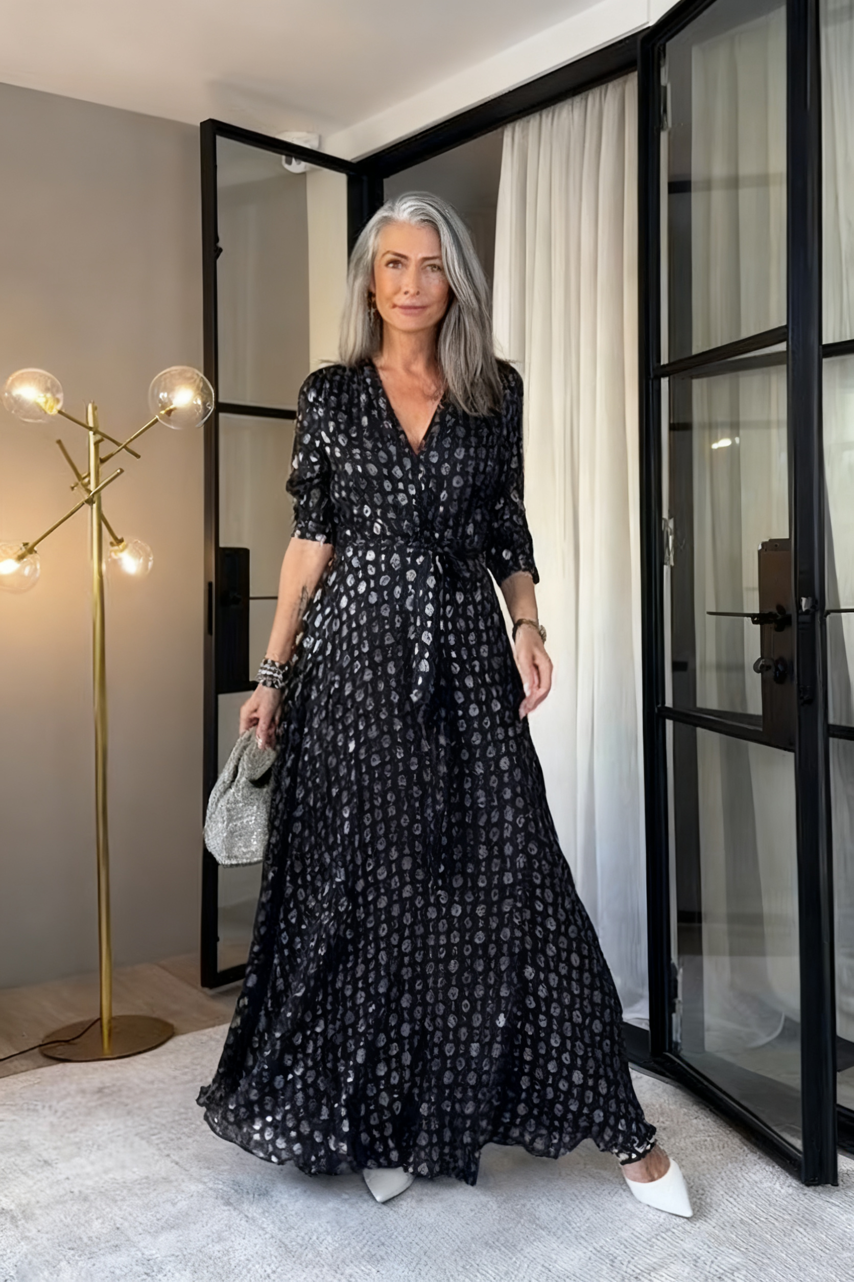 💥Promocja! Suknia Otwierana z Wzorem – Styl Timeless i Glamour w Jednym, Łatwiej Niż Kiedykolwiek🧚‍♀️