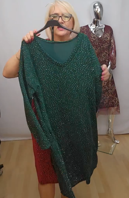 【S-5XL】Sukienka z dekoltem w serek i praktycznymi kieszeniami
