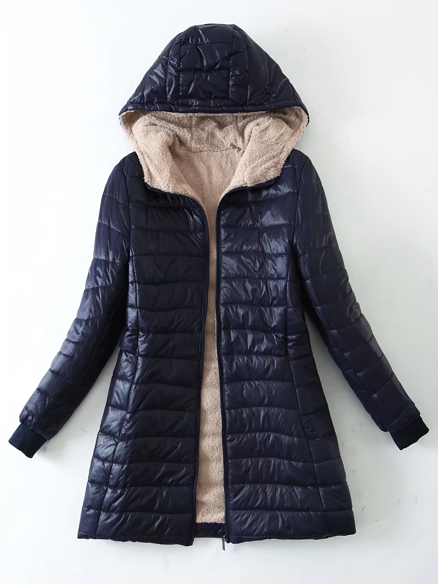 Nowa kurtka damska z kapturem na jesień/zimę z kotem syjamskim