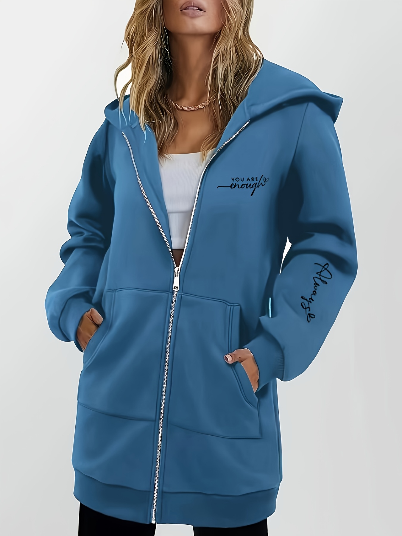 Bluzy z kapturem damskie – lekka bluza rozpinana na zamek