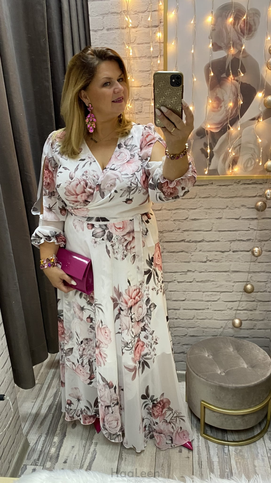 Tylko dzisiaj, 49% zniżki, kup teraz i zapłać gotówką przy odbiorze!Elegancka sukienka różowa maxi sukienka xs-5xl