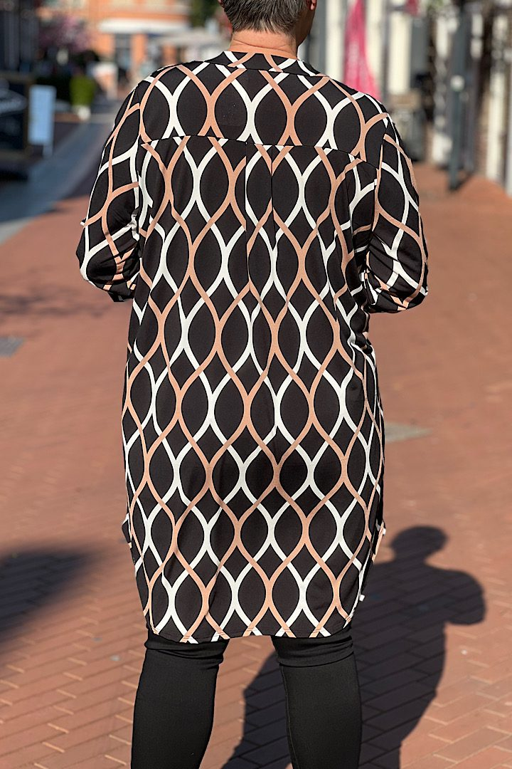 Ostatnie 24 godziny! Wyprzedaż polskiej odzieży damskiej, do 50% zniżki, do wyczerpania zapasów ⏳Tunika podróżna z nadrukiem na całej powierzchni i spodnie ze stretchem (opakowanie 2 szt.)