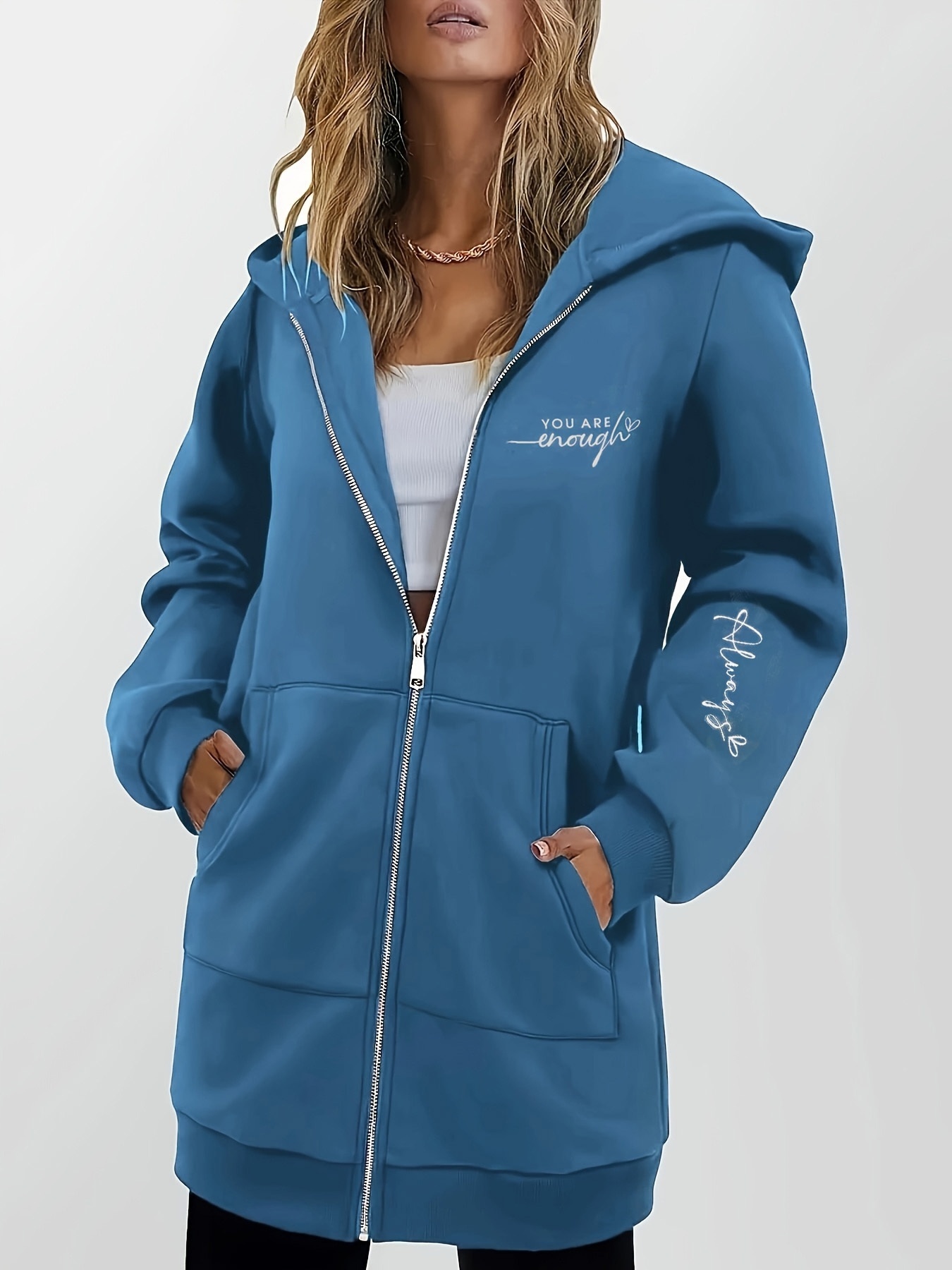Bluzy z kapturem damskie – lekka bluza rozpinana na zamek