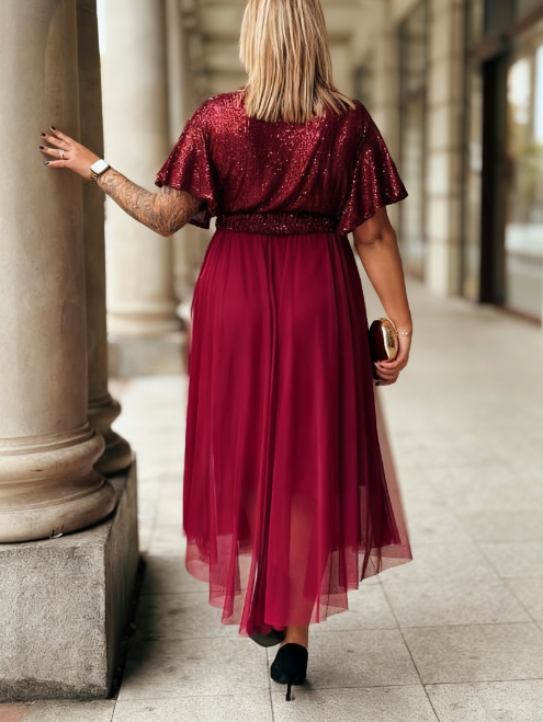 SIMONA - błysk, szyk i kobiecość w wydaniu premium kolor bordowy