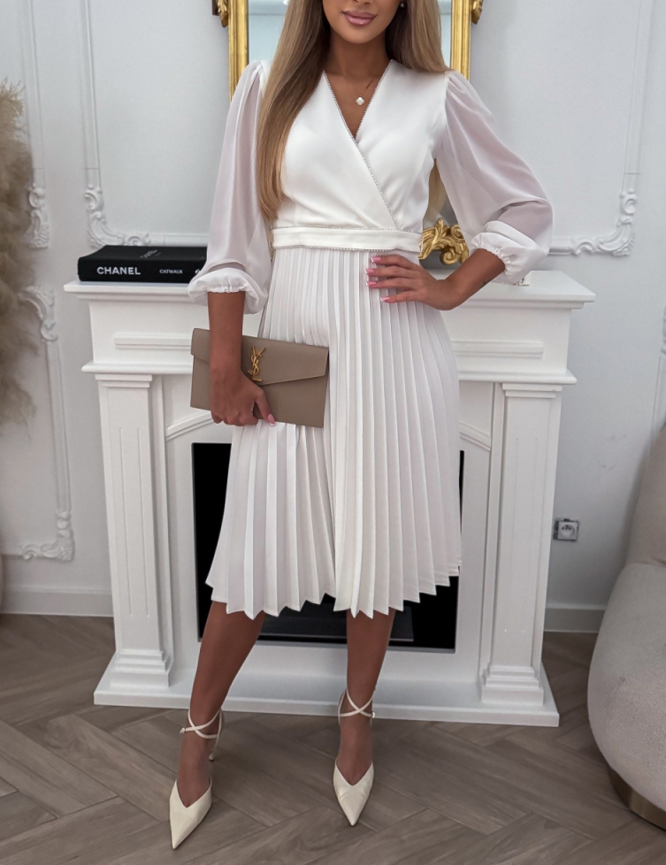 Sukienka ecru midi Nela