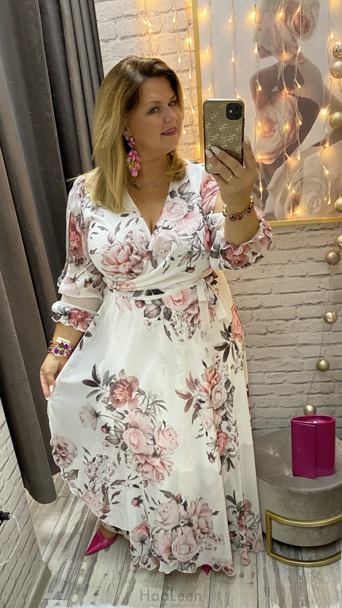 Tylko dzisiaj, 49% zniżki, kup teraz i zapłać gotówką przy odbiorze!Elegancka sukienka różowa maxi sukienka xs-5xl