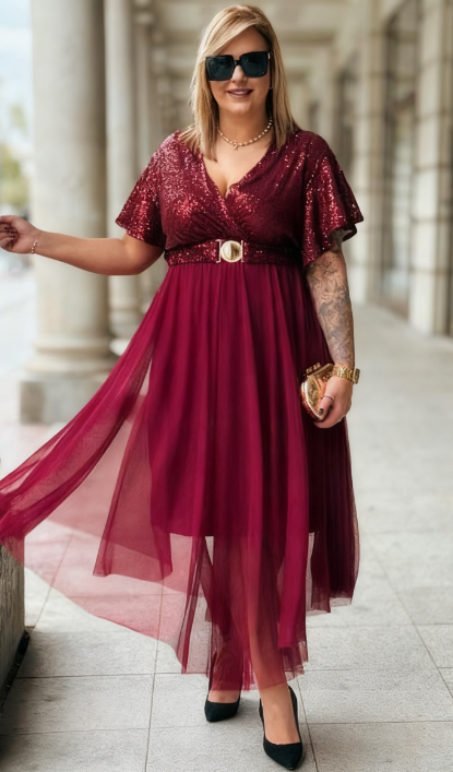 SIMONA - błysk, szyk i kobiecość w wydaniu premium kolor bordowy