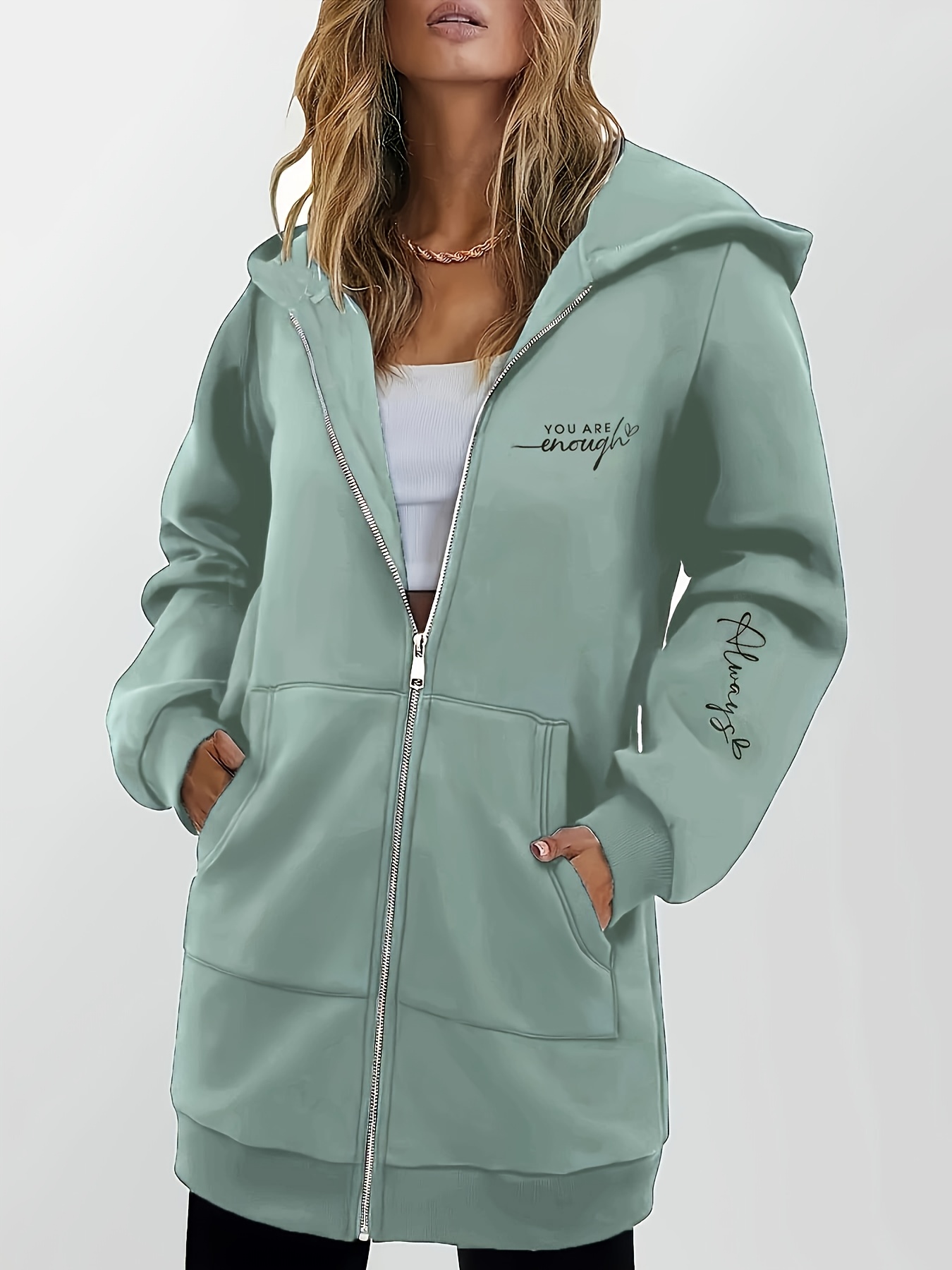 Bluzy z kapturem damskie – lekka bluza rozpinana na zamek