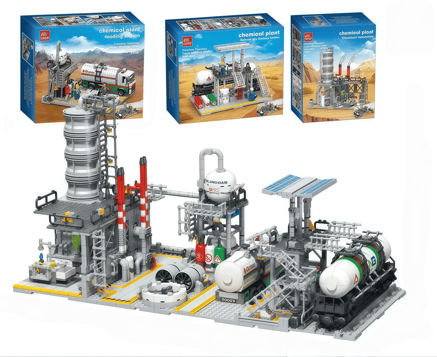 Chemical Plant Laboratory Building Set | 728-Piece City MOC