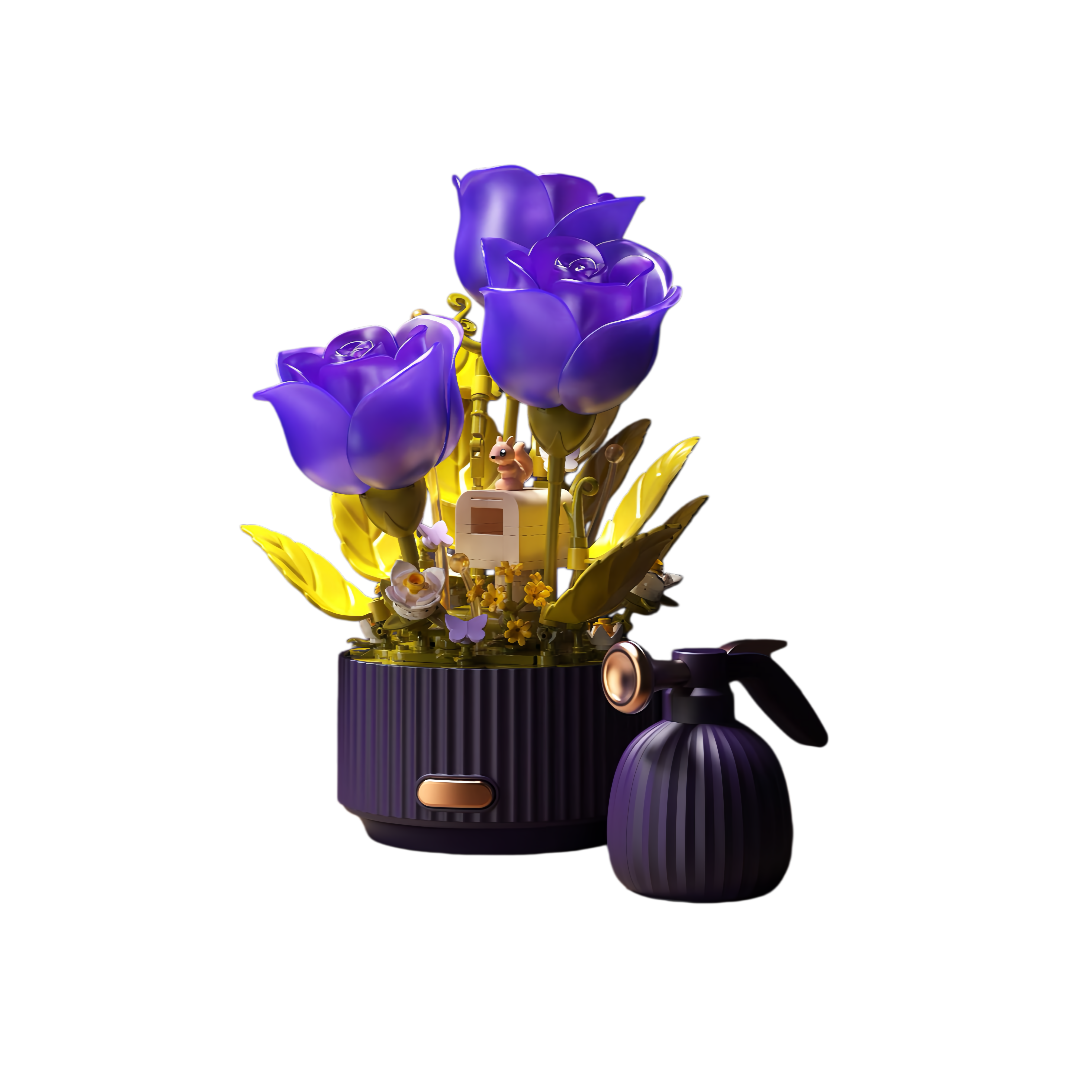 Enchanted Rose Garden Building Set | Light-Up DIY Flower Kit