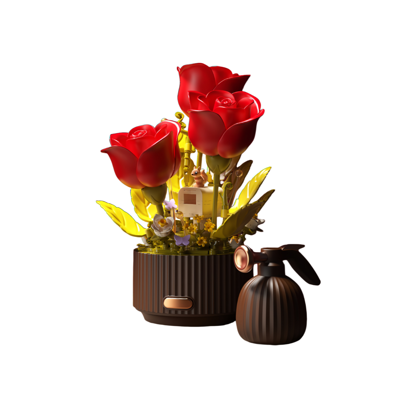 Enchanted Rose Garden Building Set | Light-Up DIY Flower Kit