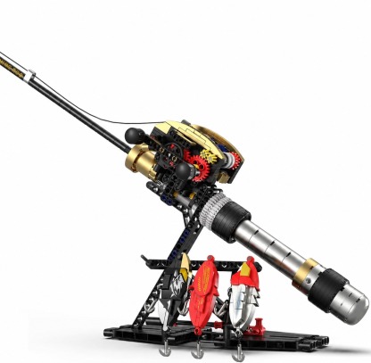 Fishing Rod Model Building Blocks 425+ Pieces Play & Decor Kit