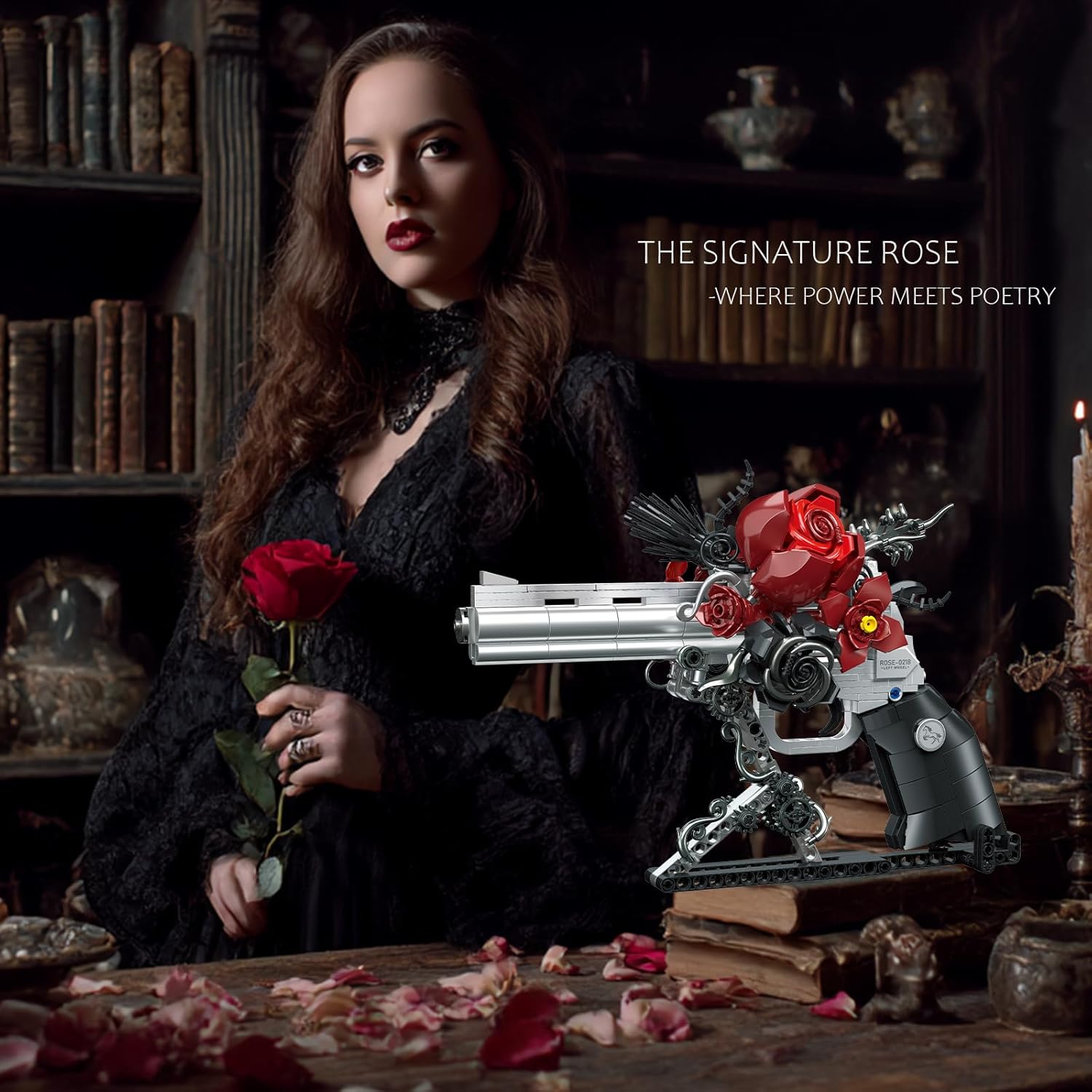 Guns & Petals Decorative Revolver Building Blocks