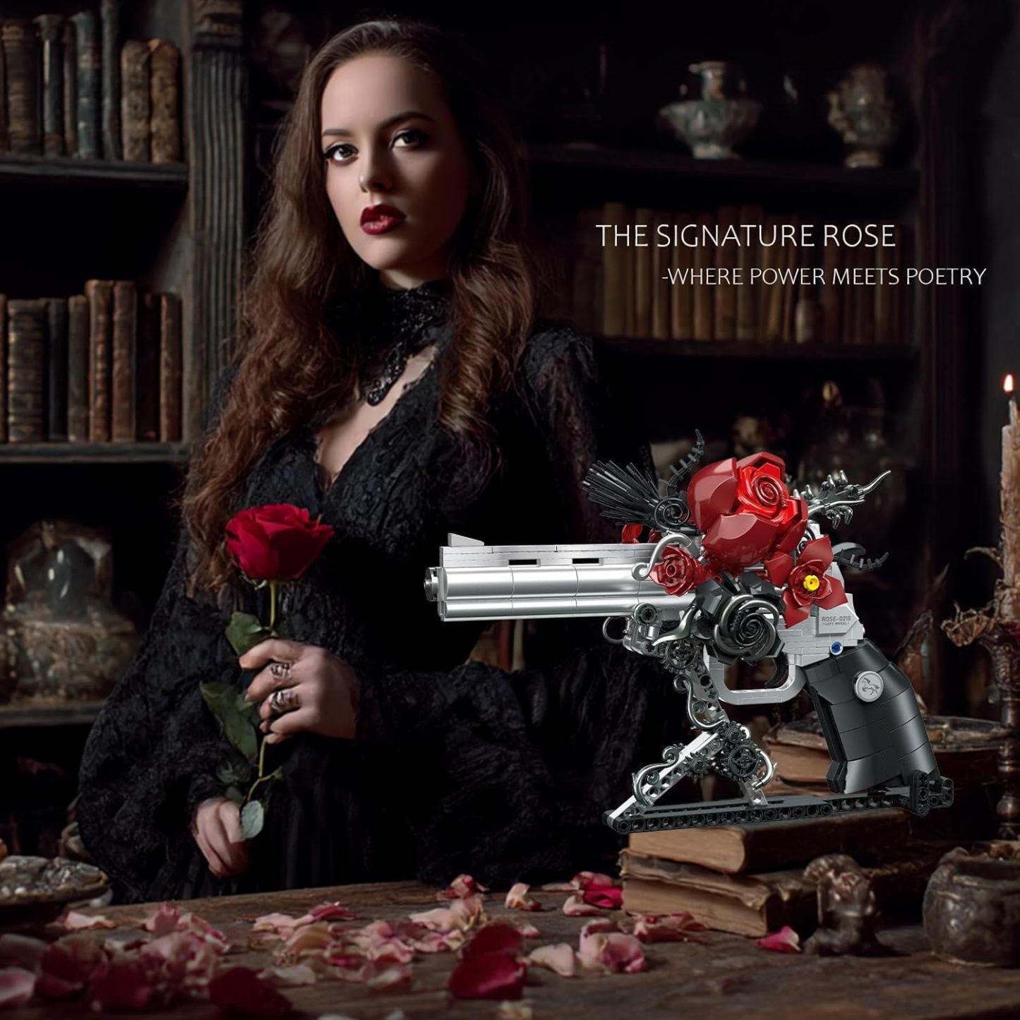 Guns & Petals Decorative Revolver Building Blocks